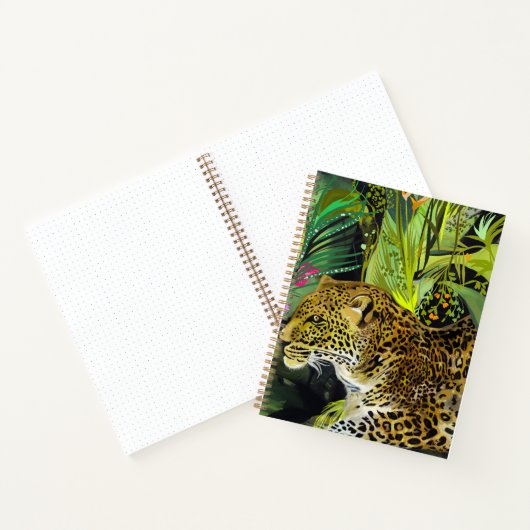 Leopard watch tropical jungle notitieboek (Binnen)