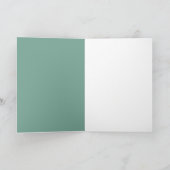 Leopard-Waterverf Vignette op groen blanco Kaart (Binnen)