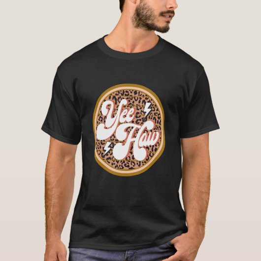 Leopard Western Yeehaw Howdy Yall T-shirt (Voorkant)