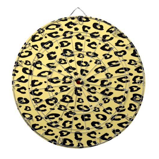 Leopard wild animal print dartboard dartbord (Voorkant)