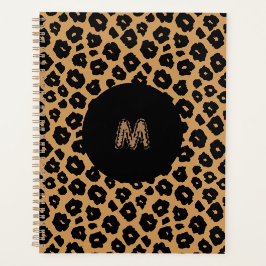Leopard Wild ANIMAL PRINT + Monogram Planner (Voorkant)