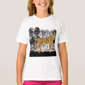 Leopard Wild Animal Vrouwen Mannen Wit T-shirt (Voorkant)