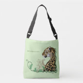 Leopard Wild Cat Groene Henna Crossbody Tas (Voorkant)