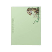 Leopard Wild Cat Groene Henna Notitieblok (Linkerzijde)