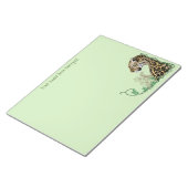 Leopard Wild Cat Groene Henna Notitieblok (Schuin)