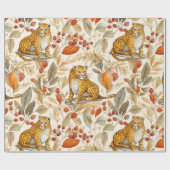  Leopard Wild Cat Natuur Dierlijke Fauna Cadeaupapier (Vlak)