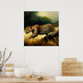 Leopard Wild Cat Portrait Poster (Keuken)