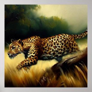 Leopard Wild Cat Portrait Poster