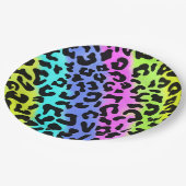 Leopard Wild Cat Rainbow Pattern, Leopard Gift Papieren Bordje (Gekanteld)