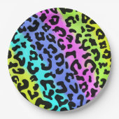 Leopard Wild Cat Rainbow Pattern, Leopard Gift Papieren Bordje (Voorkant)