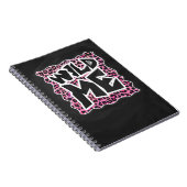 Leopard Wild Me Black en Hot Pink Design Notitieboek (Rechterzijde)