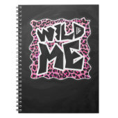 Leopard Wild Me Black en Hot Pink Design Notitieboek (Voorkant)
