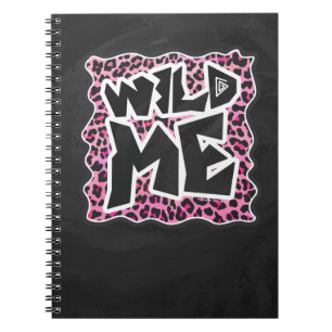 Leopard Wild Me Black en Hot Pink Design Notitieboek