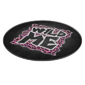 Leopard Wild Me Black en Hot Pink Design Snijplank (Hoek)
