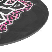 Leopard Wild Me Black en Hot Pink Design Snijplank (Hoek)