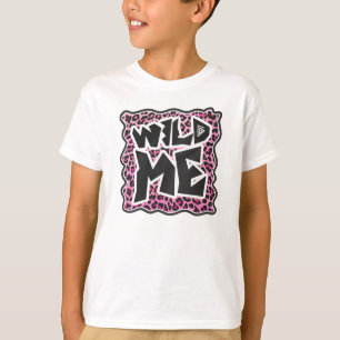 Leopard Wild Me Black en Hot Pink Design T-shirt