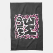Leopard Wild Me Black en Hot Pink Design Theedoek (Verticaal)