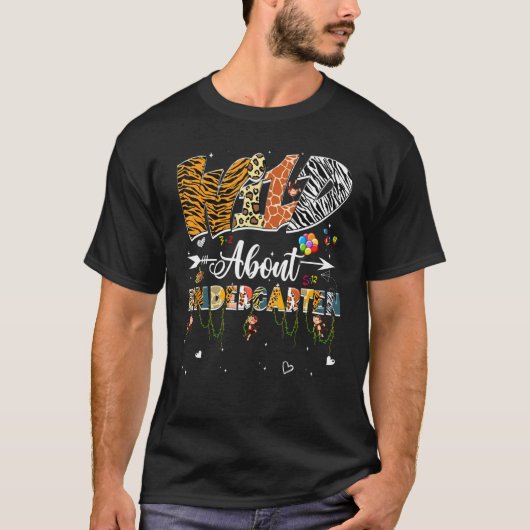 Leopard Wild Over Kleuterschool Terug naar School T-shirt (Voorkant)