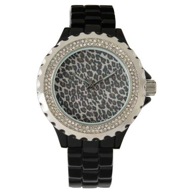 Leopard Wild Print Horloge (Voorkant)