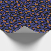 Leopard Wild Print Pensioen Gift Donker Naadloos Cadeaupapier (Hoek)