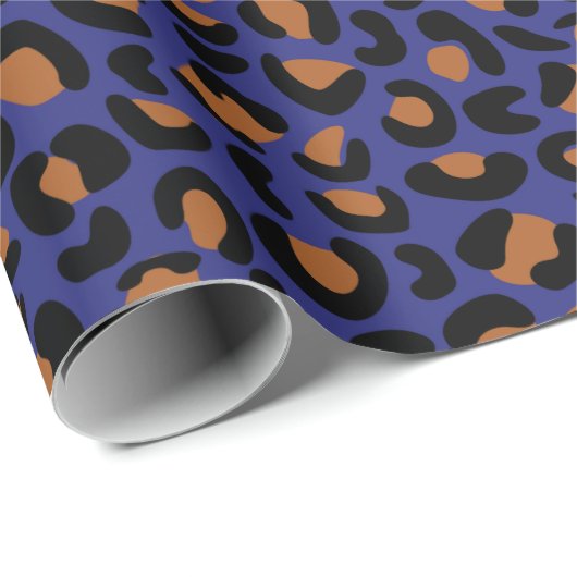 Leopard Wild Print Pensioen Gift Donker Naadloos Cadeaupapier (Rol Hoek)