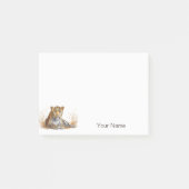 Leopard Wilde Dierenportret Gepersonaliseerde Naam Post-it® Notes (Voorkant)