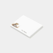 Leopard Wilde Dierenportret Gepersonaliseerde Naam Post-it® Notes (Schuin)