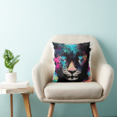 Leopard Wilde Natuur Dierlijke Kleur Kunst Schilde Kussen (Stoel)