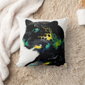 Leopard Wilde Natuur Dierlijke Kleur Kunst Schilde Kussen (Deken)