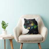 Leopard Wilde Natuur Dierlijke Kleur Kunst Schilde Kussen (Stoel)
