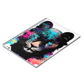 Leopard Wilde Natuur Dierlijke Kleur Kunst Schilde Notitieboek (Linkerzijde)