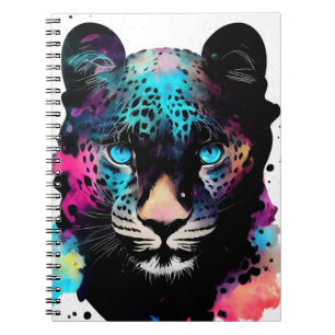 Leopard Wilde Natuur Dierlijke Kleur Kunst Schilde Notitieboek