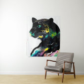 Leopard Wilde Natuur Dierlijke Kleur Kunst Schilde Wandkleed (In situ)