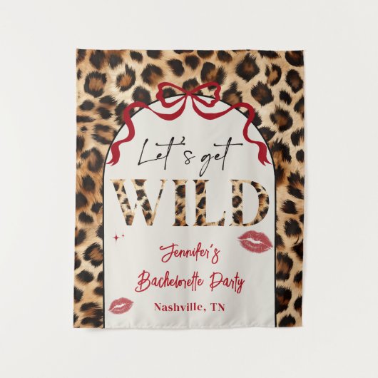 Leopard Wildly in Love Bachelorette Weekend Wandkleed (Voorkant)