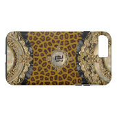 Leopard WildroyceElegant Monogram Plus Case-Mate iPhone Case (Achterkant (Horizontaal))