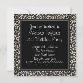 Leopard Womans 21ste Verjaardagsfeest Kaart (Achterkant)