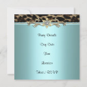 Leopard Womans 21ste Verjaardagsfeest Kaart (Achterkant)