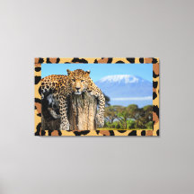 Leopard Wood Lounge Wall Art