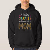 Leopard World's Okayest Homeschool Moeder Thee Hoodie (Voorkant)