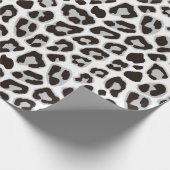 Leopard Wrapping Paper Black en White Cadeaupapier (Hoek)
