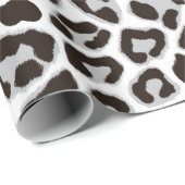 Leopard Wrapping Paper Black en White Cadeaupapier (Rol Hoek)