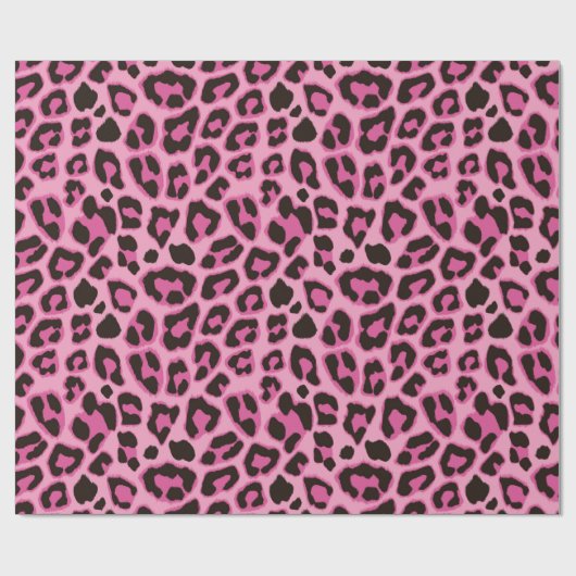 Leopard Wrapping Paper Roze Cadeaupapier (Vlak)