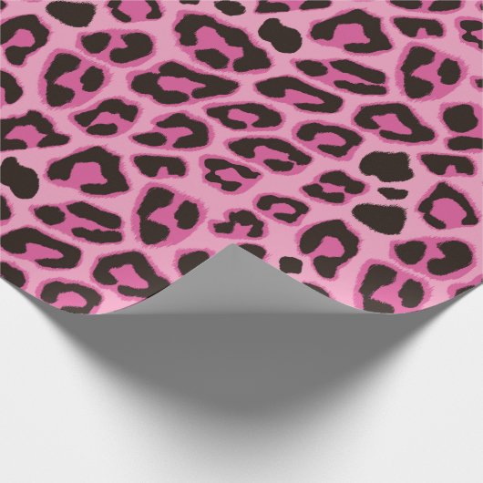 Leopard Wrapping Paper Roze Cadeaupapier (Hoek)