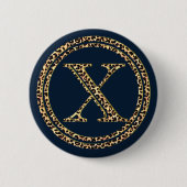 Leopard X Ronde Button 5,7 Cm (Voorkant)