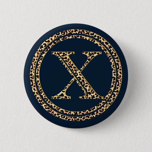 Leopard X Ronde Button 5,7 Cm (Voorkant)