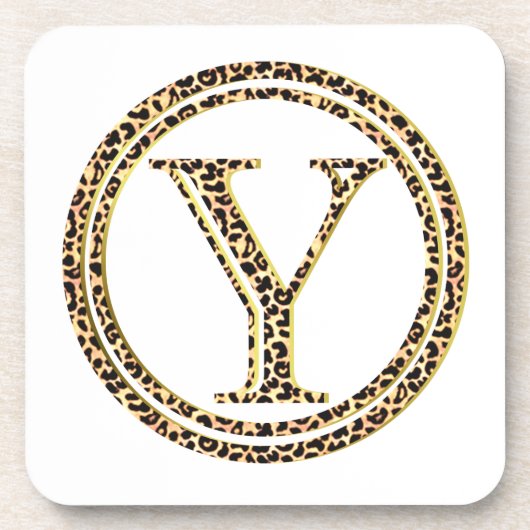 Leopard Y Drankjes Onderzetter (Voorkant)
