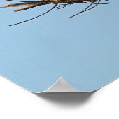 Leopard Yawns tijdens het zitten op een boomarm Poster (Hoek)