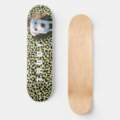 Leopard Yellow Black Dog Foto gepersonaliseerd Persoonlijk Skateboard (Voorkant)