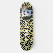 Leopard Yellow Black Dog Foto gepersonaliseerd Persoonlijk Skateboard (Voorkant)