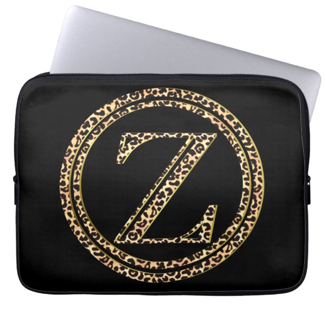 Leopard Z Laptop Sleeve (Voorkant)